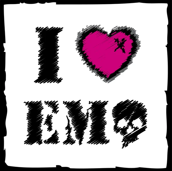 Emo love — Stock Vector