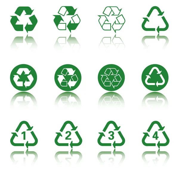 Reciclar icono conjunto — Vector de stock