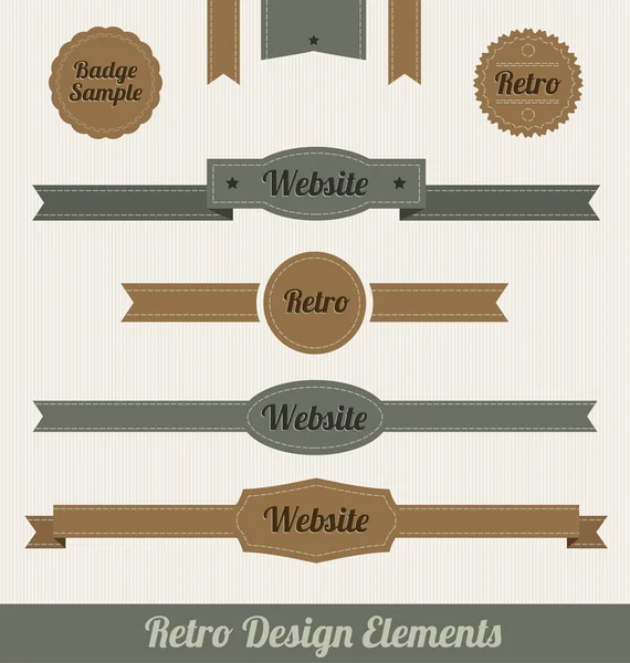 Eléments de design rétro — Image vectorielle