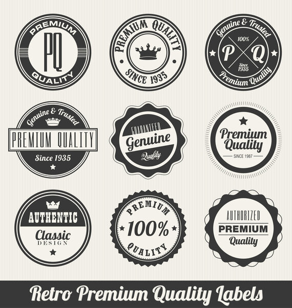 Retro Premium Quality Labels