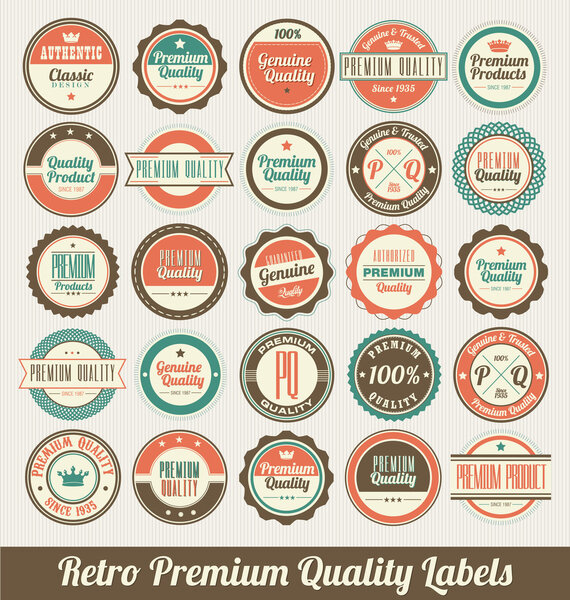 Retro Premium Quality Labels