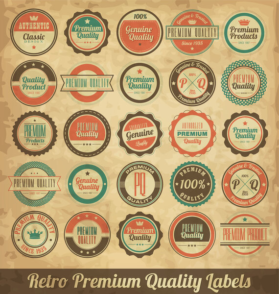 Retro Premium Quality Labels