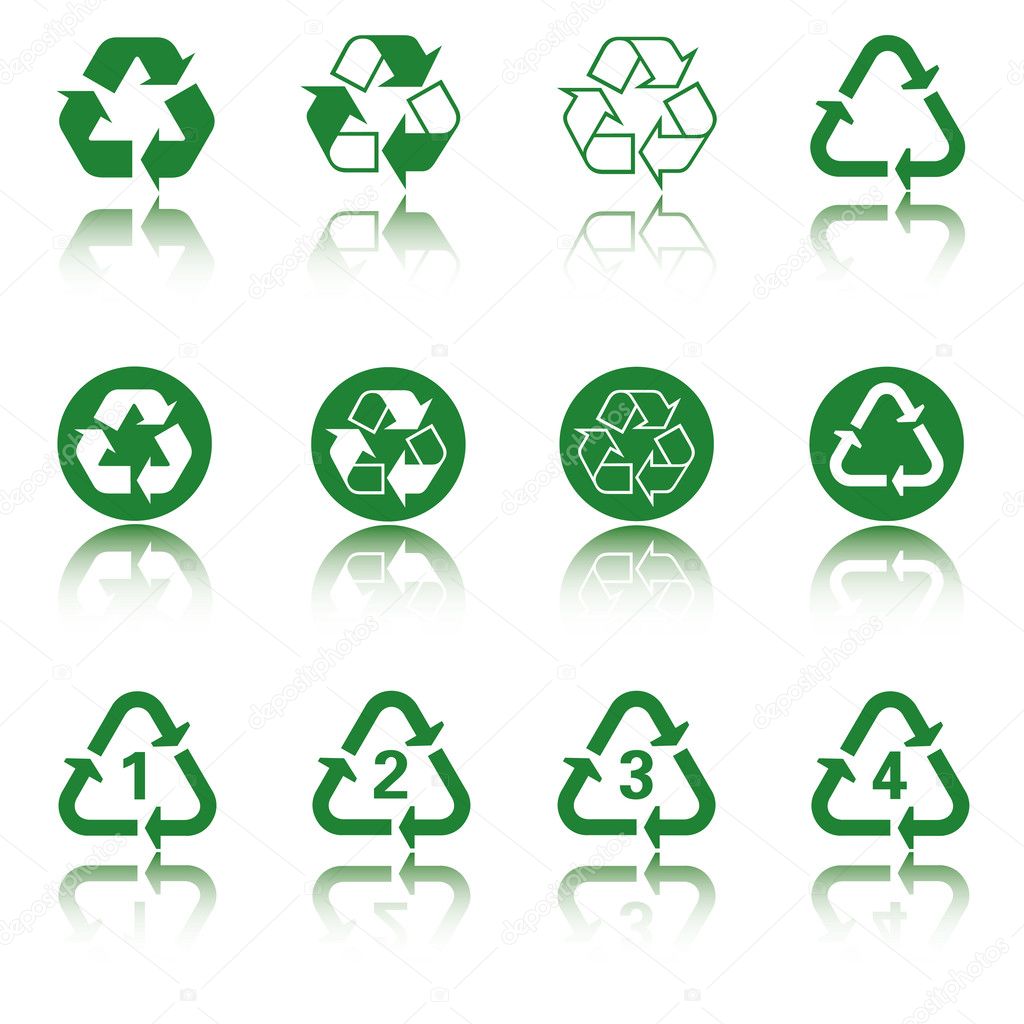 Recycle icon set