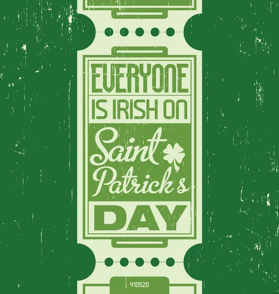 Typografiska Saint Patrick's Day Design — Stock vektor