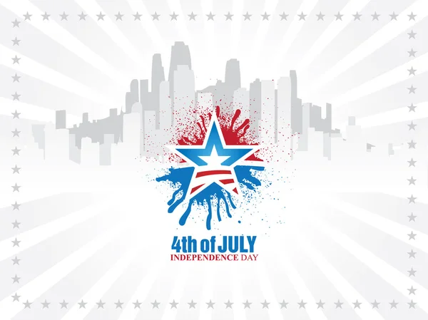 USA Banner - 4 luglio design — Vettoriale Stock