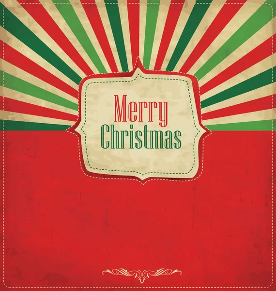 Noel tebrik kartı - vintage tarzı — Stok Vektör