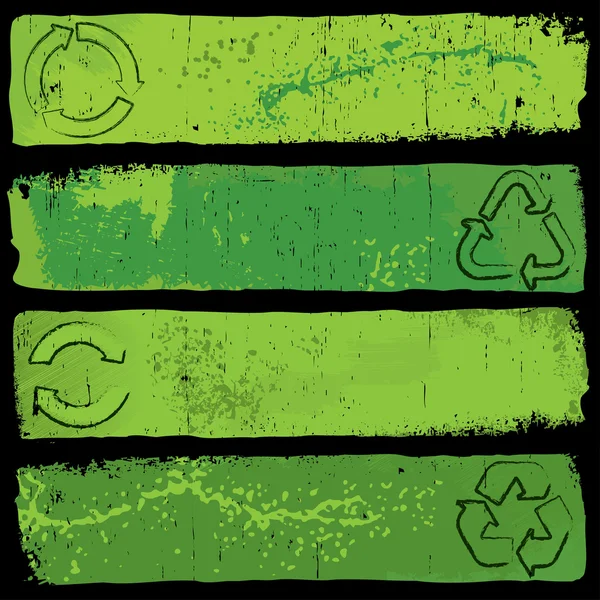 Recycling Banners Set — Stock Vector