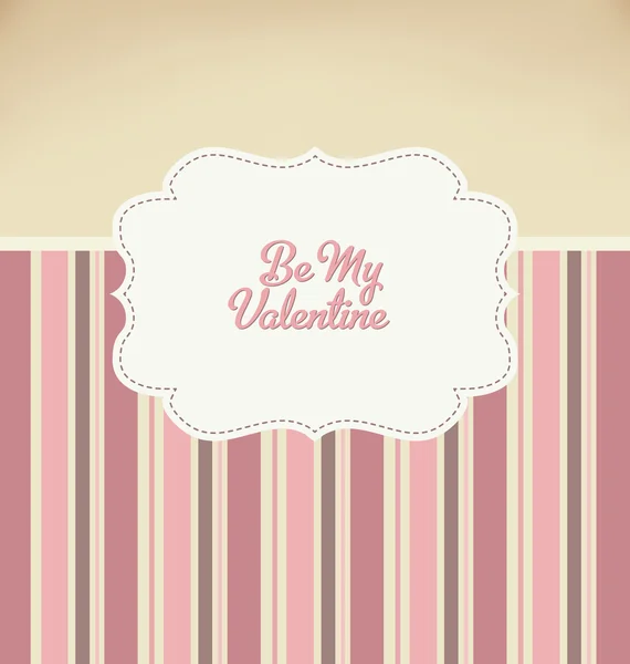 Worden mijn Valentijn - vintage design — Stockvector