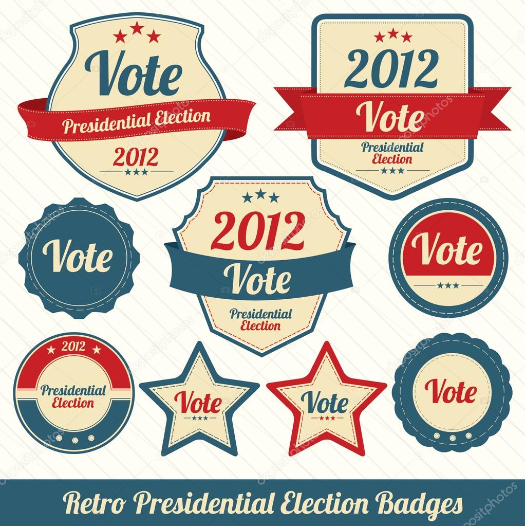 Retro Presidential Election Badges