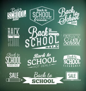 Back to School Calligraphic Designs ,Retro Style Elements ,Vintage Ornaments clipart