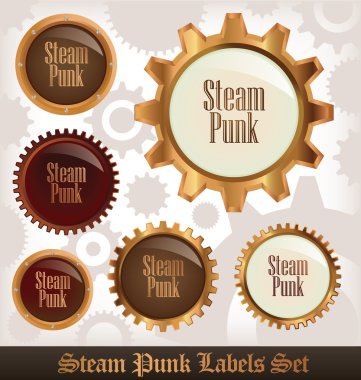 Steampunk etiketleri kümesi