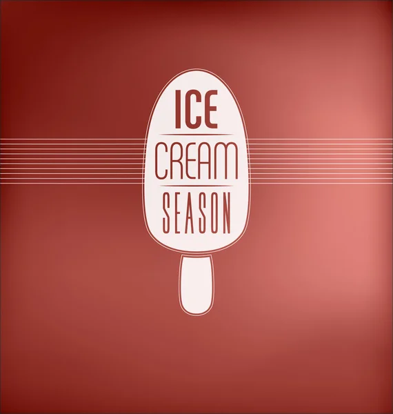 Ice Cream Season - Typographic Design Concept — Stock Vector