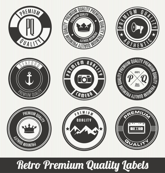 Retro Premium Quality Labels