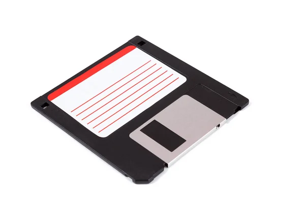 Photo of 3.5 old diskette on white — Stock Photo, Image