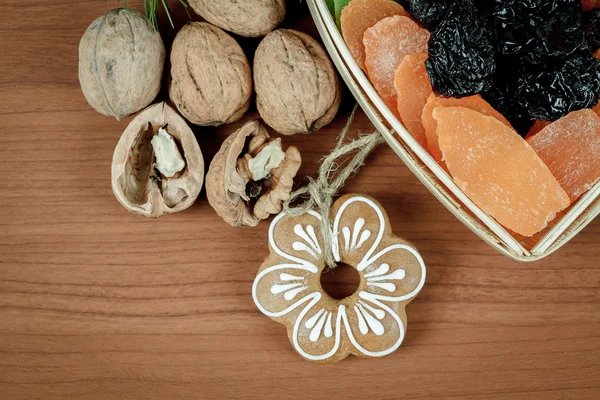 Frutas secas y frutos secos de Navidad —  Fotos de Stock