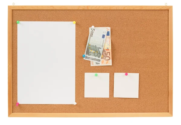 Memory note paper with Euro moneys concept — Stock Photo, Image