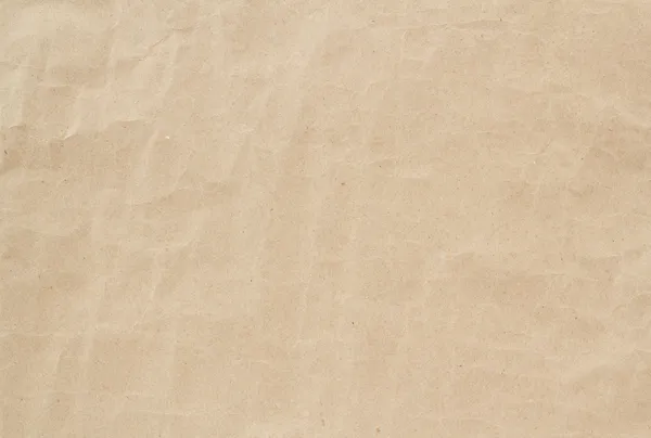 Hafif kahverengi buruşuk kağıt doku veya arka plan — Stok fotoğraf