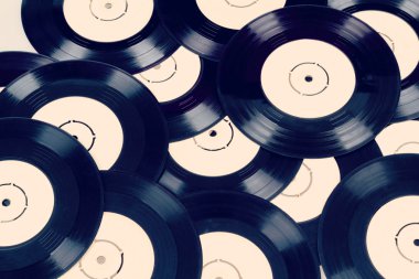 zwart vinyl records vintage afgezwakt