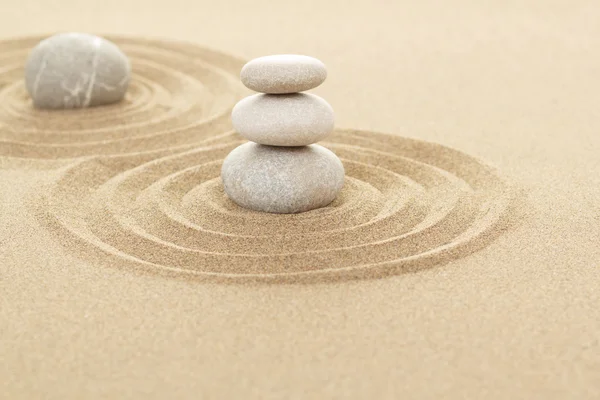 Balance zen stones in sand — Stock Photo, Image