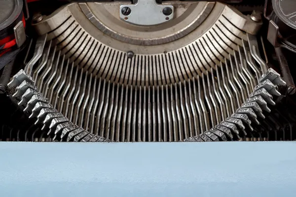 Retro typewriter close up keys mechanism — Stock Photo, Image