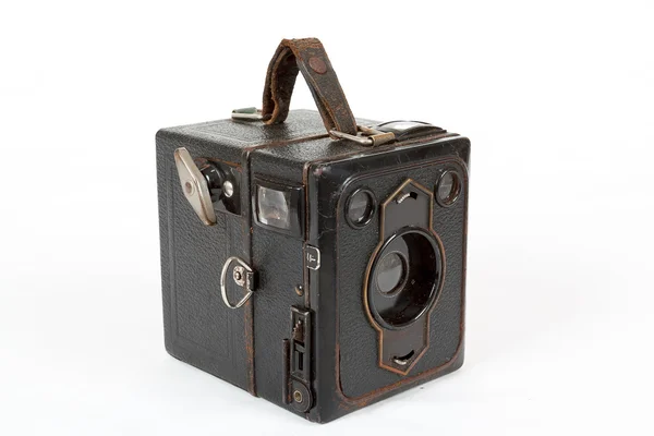 Very old vintage camera on white background — Stock Photo, Image