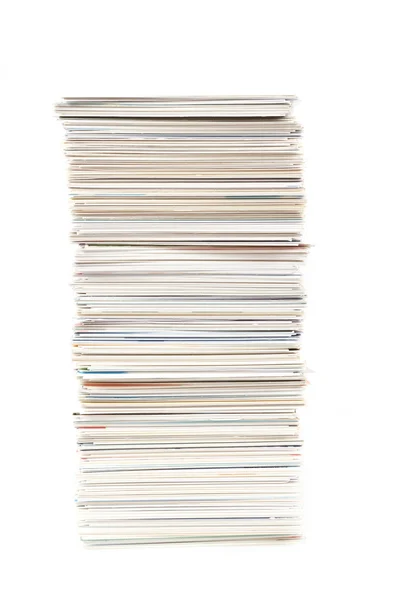 Pilha de cartões de visita sobre a mesa isolada — Fotografia de Stock