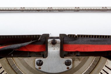 Retro daktilo kağıt detayı ile yakından