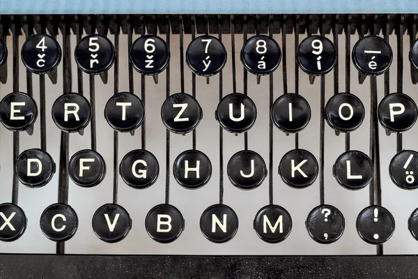 Detail van toetsen op retro typewritter — Stockfoto