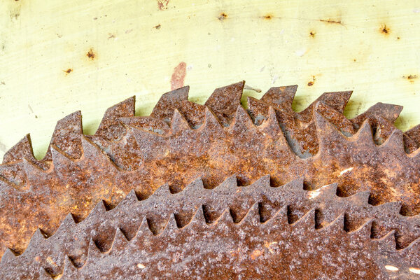 old rusted circular saw blades