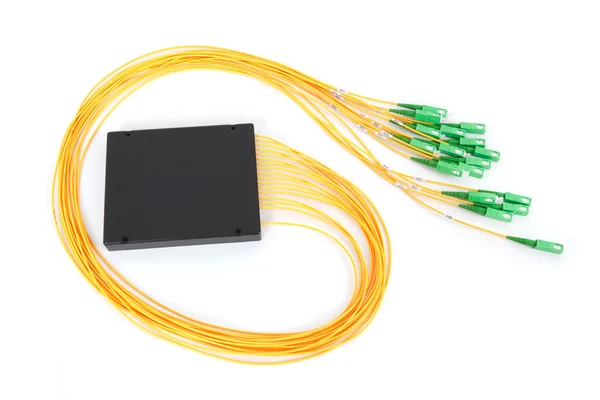 Fiber optic coupler with SC connectors — Stock Photo, Image