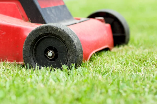 Rasenmäher auf Gras — Stockfoto