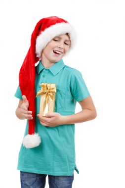 genç ve Noel hediye