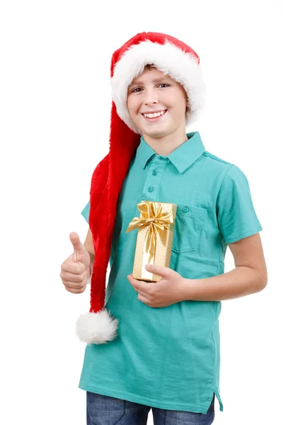 Regalo di Natale e adolescente — Foto Stock