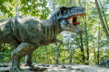 büyük tyranosaurus model rex orman