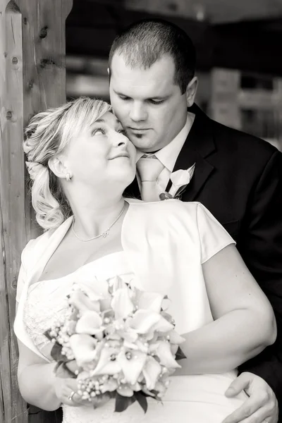 Beautiful young wedding couple — Stock Photo, Image