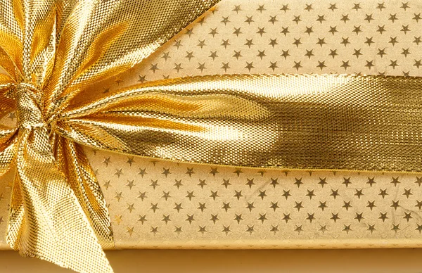 Detail zlatá stuha — Stock fotografie