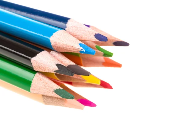 Colour pencils isolated on white — Stock Photo, Image