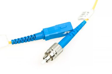 Mavi fiber optik sc bağlayıcı ve fc tipi konektör