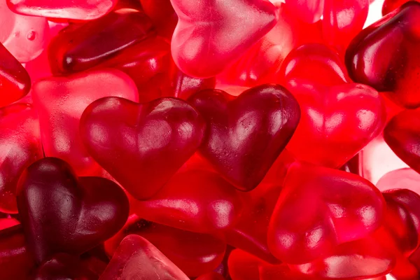 Brightly coloured red gums hearts — Stock Photo, Image