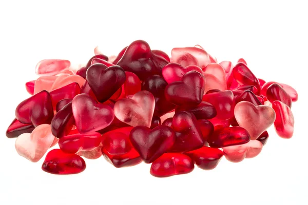 Färgglada rött tandkött hjärtan — Stockfoto
