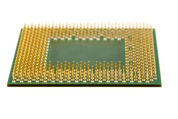 Изолированный макрос процессора компьютера — стоковое фото