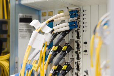 Fiber optik datacenter medya Dönüştürücüler ve optik kablolar 