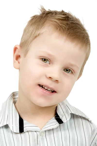 Retrato de estúdio do jovem menino bonito — Fotografia de Stock