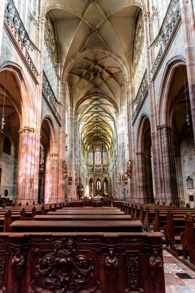 Interno della Cattedrale di San Vito a Praga — Foto Stock