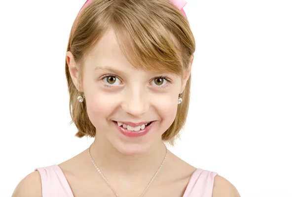 Retrato de estúdio de menina bonita jovem — Fotografia de Stock