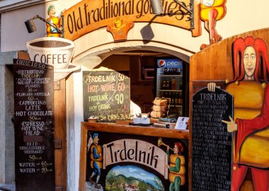 trdelnik, geleneksel tatlı çek pasta, prague, Çek Cumhuriyeti, Avrupa 