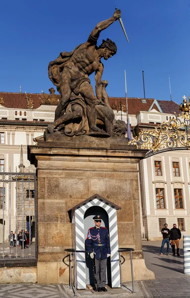 Soldier of elite Prague Castle Guard — Stock Photo, Image