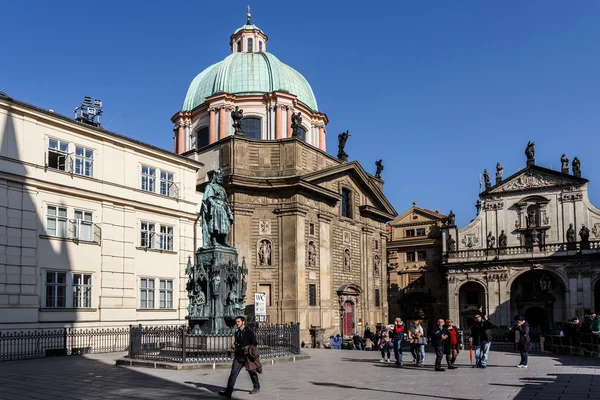 Photo of the historical statue of Karel Charles IV — Stock Photo, Image