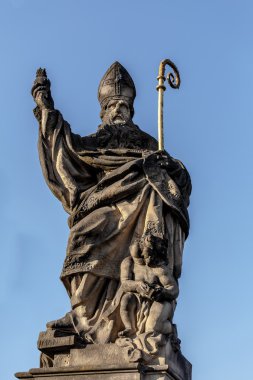 staue charles Köprüsü'nde Prag, Çek Cumhuriyeti.