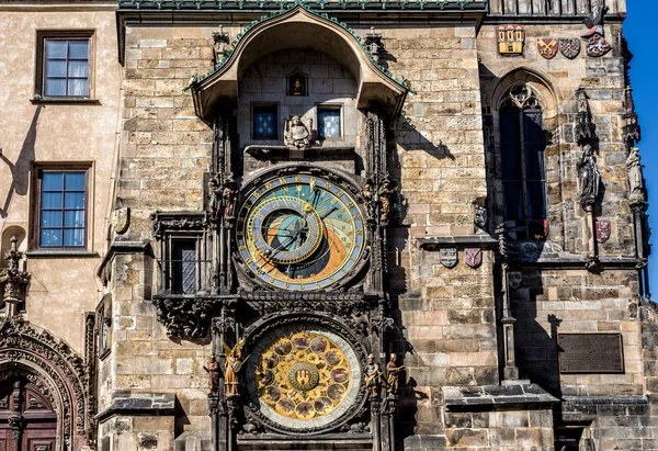O relógio astronômico de Praga, ou orloj de Praga — Fotografia de Stock